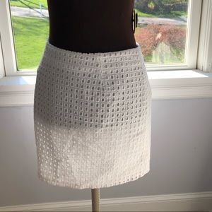 White Eyelet Mini Skirt by JACK